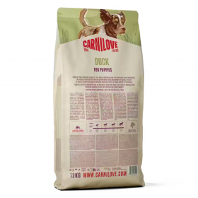 Ултра премиум суха храна за подрастващи кучета от всички породи  Carnilove TRUE FRESH Duck Dry Food for Puppies с 60% прясно патешко месо 4кг